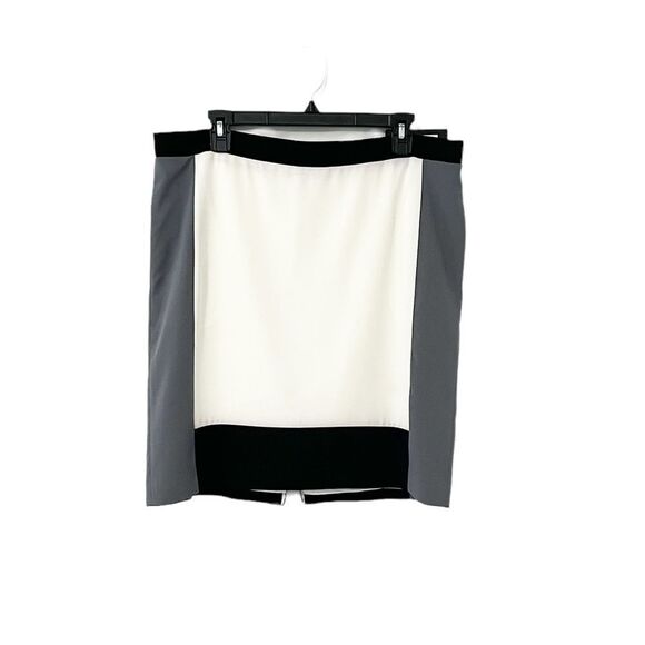 Narciso Rodriguez Dresses & Skirts - 🟢Narciso Rodriguez Black Ivory Grey Color Block Pencil Mini Skirt Size 14